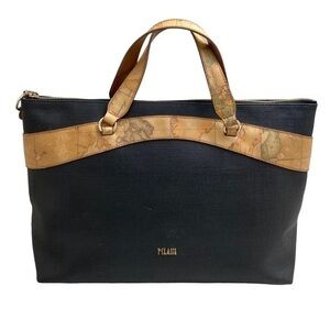 Alviero Martini black map tote bag
